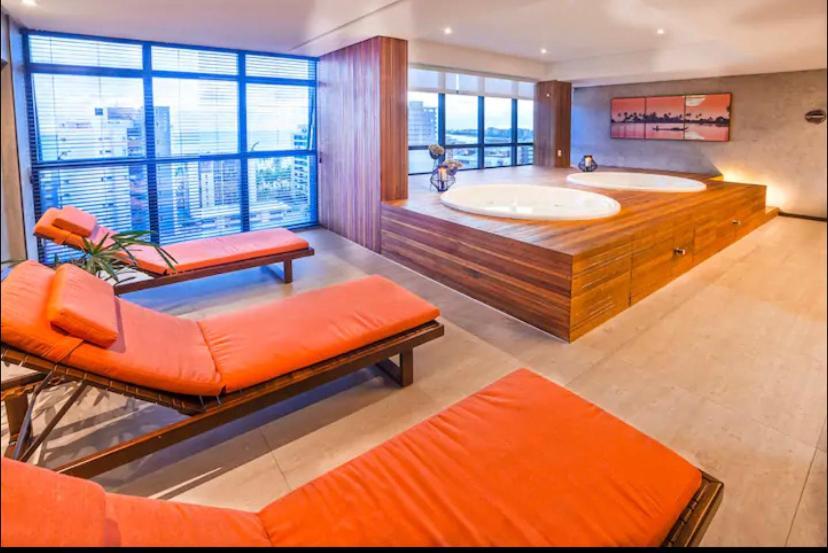 Luxo 1406 - Quarto E Sala Com Varanda Frente Mar Ponta Verde Maceió 외부 사진